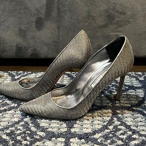 Manolo Blahnik Black and silver Heels
